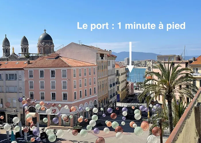 French Riviera Centre Port Balcon Panoramique Et Clim 아파트 *